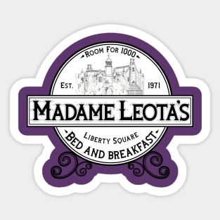 Madame Leota's B&B - Florida Haunted Mansion Sticker